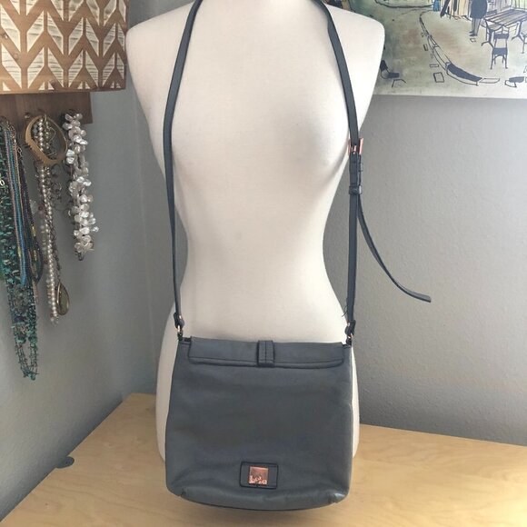 KOOBA Leather Crossbody Saddle Bag - Picture 3 of 12